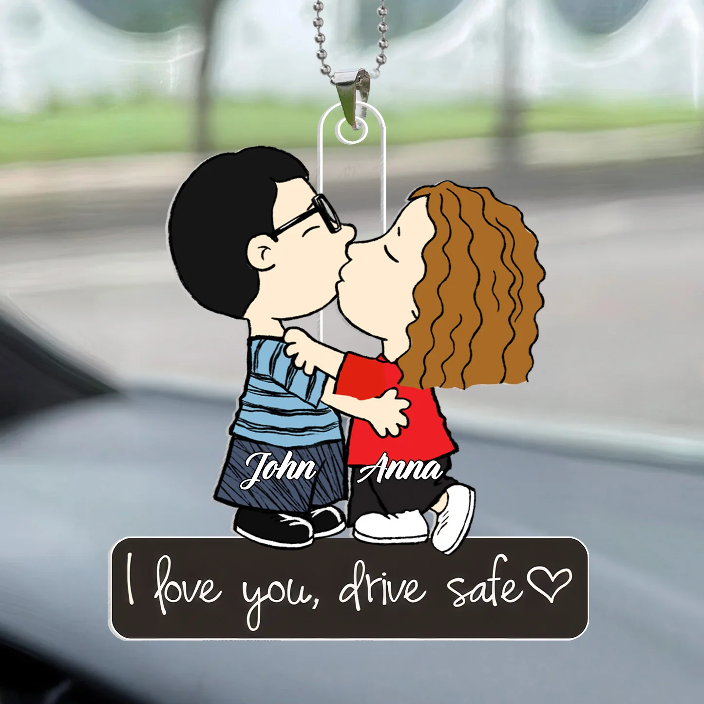 I Love You, My Darling Peanut - Personalized Car Ornament - Gift For Couple, Husband Wife | GR9 NH96