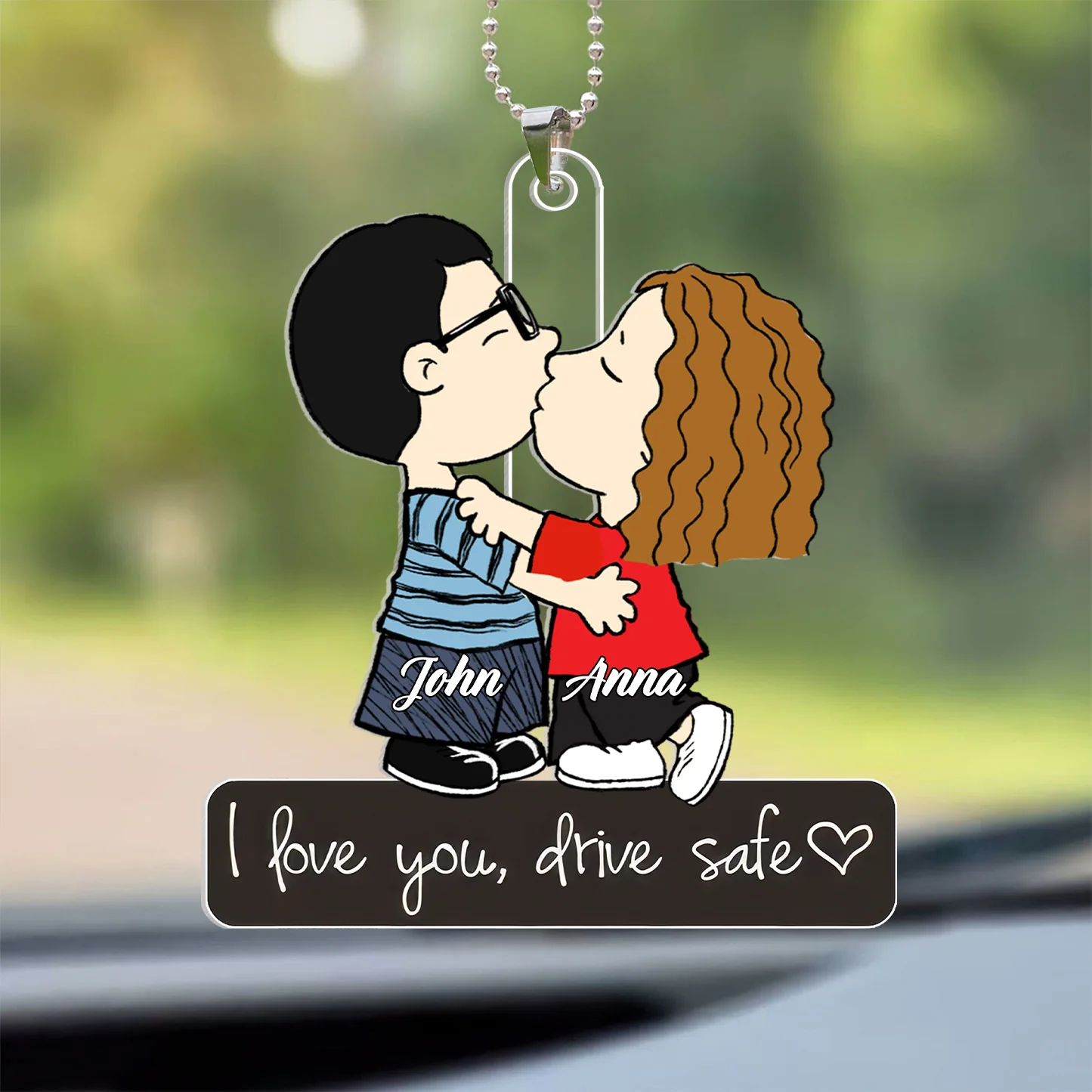 I Love You, My Darling Peanut - Personalized Car Ornament - Gift For Couple, Husband Wife | GR9 NH96 - Image 2