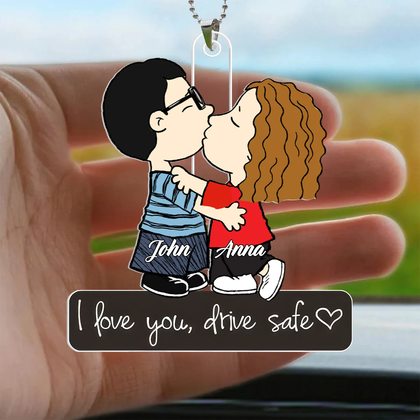 I Love You, My Darling Peanut - Personalized Car Ornament - Gift For Couple, Husband Wife | GR9 NH96 - Image 3