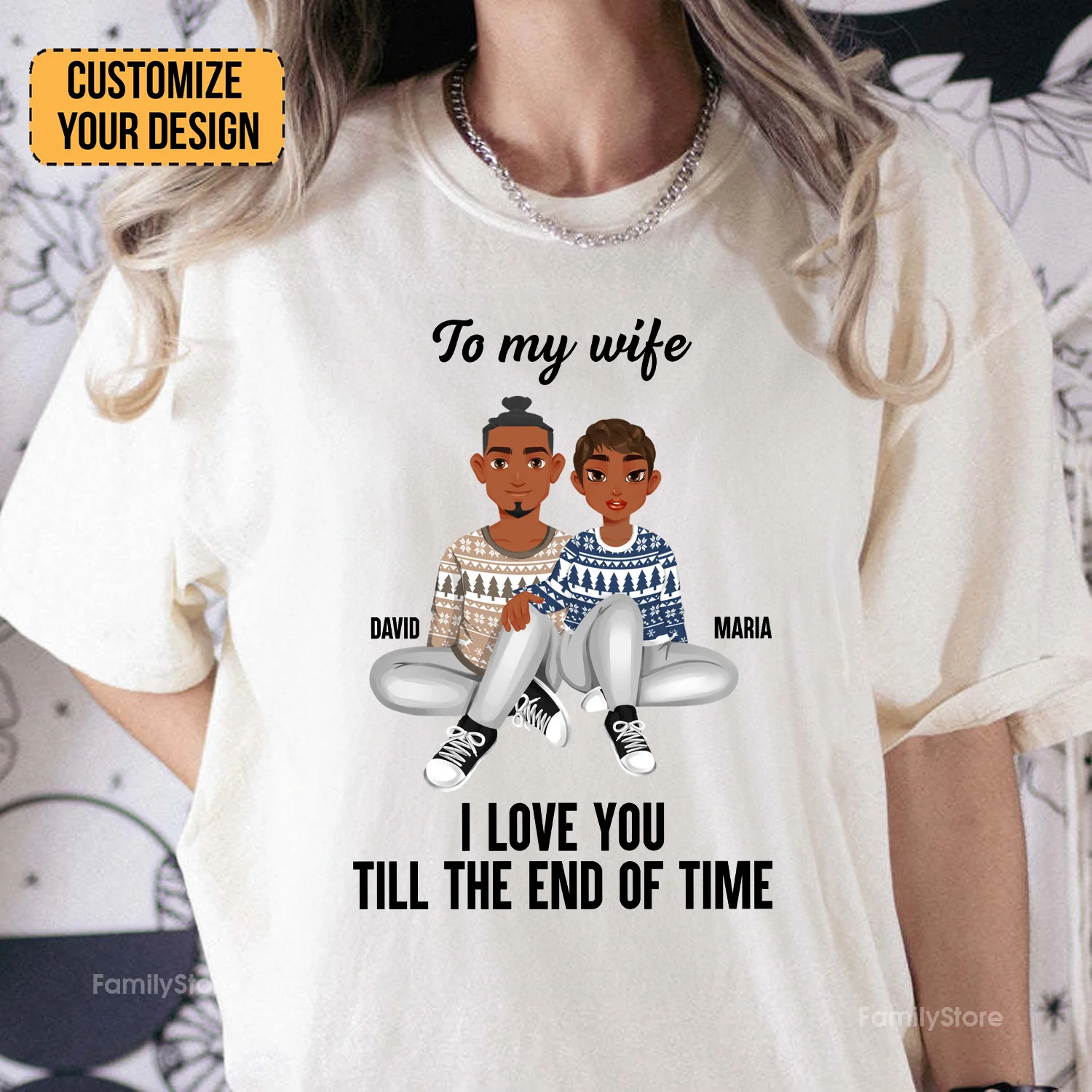 I Love You Till The End Of Time Black African - Personalized Shirt - Gift For Couple, Husband Wife - GR1 NH96 - Image 3
