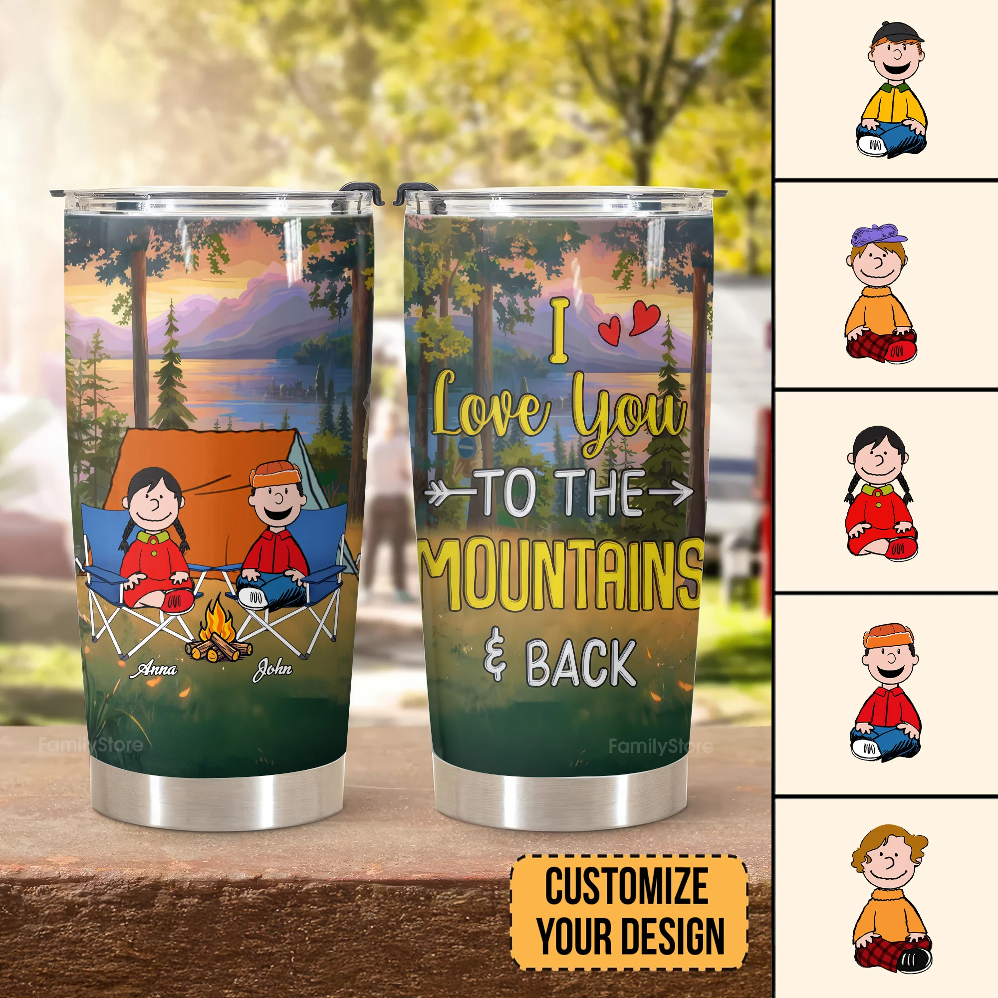 I Love You To The Beach And Back Peanut - Personalized Tumbler - Gift For Camping Couple, Husband Wife | GR11 NH96 - Image 4