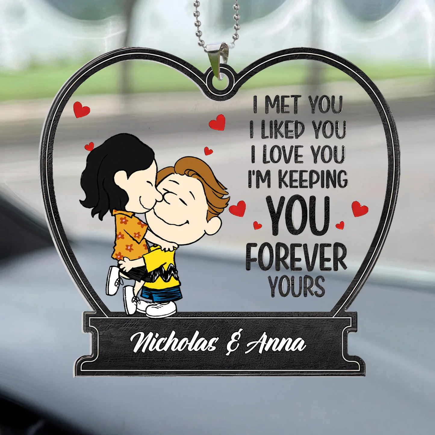 I Met You I Liked You Peanut - Personalized Car Ornament - Gift For Couple, Husband Wife | GR8 NH96