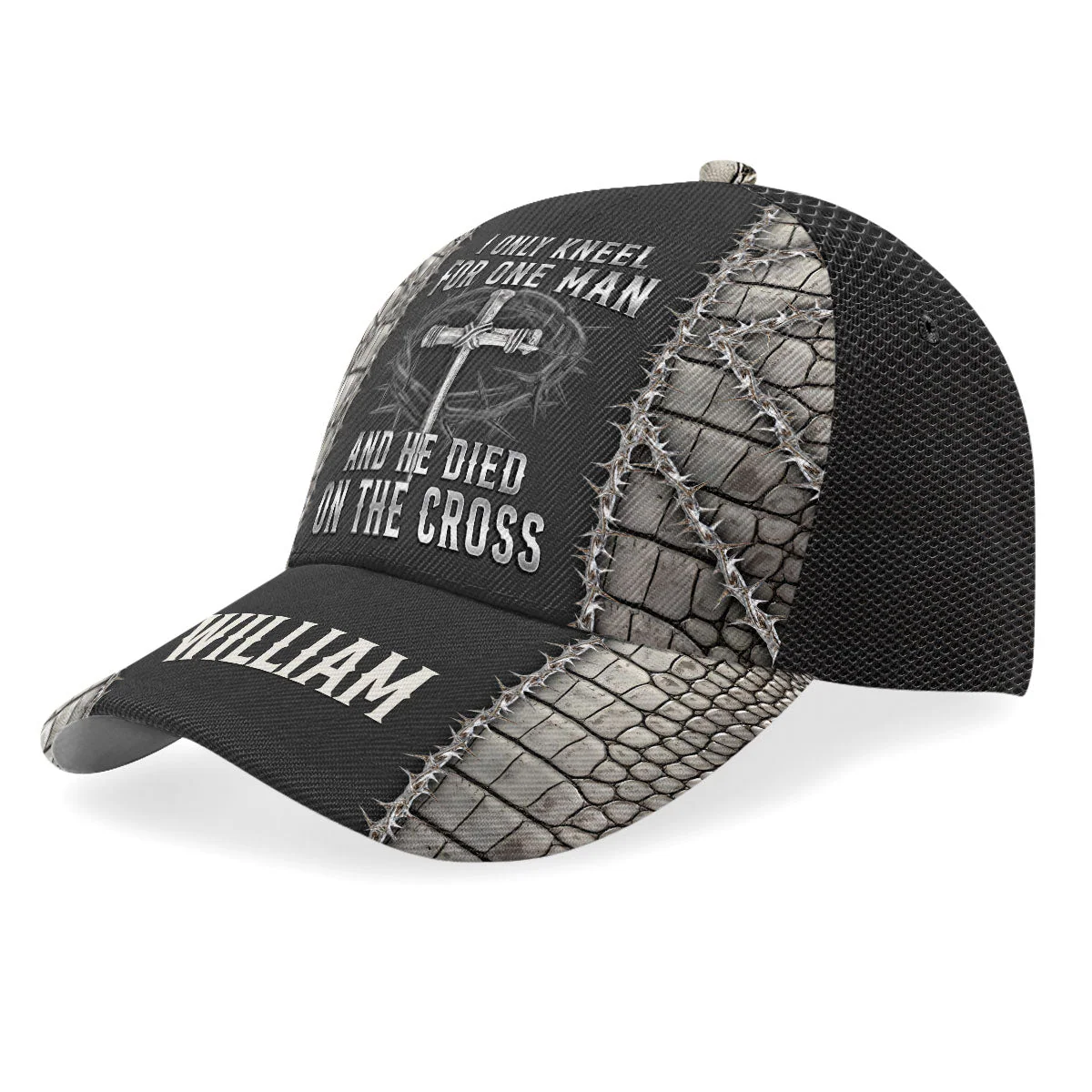 I Only Kneel For One Man And He Died On The Cross - Personalized Classic Cap TD118 - Image 2