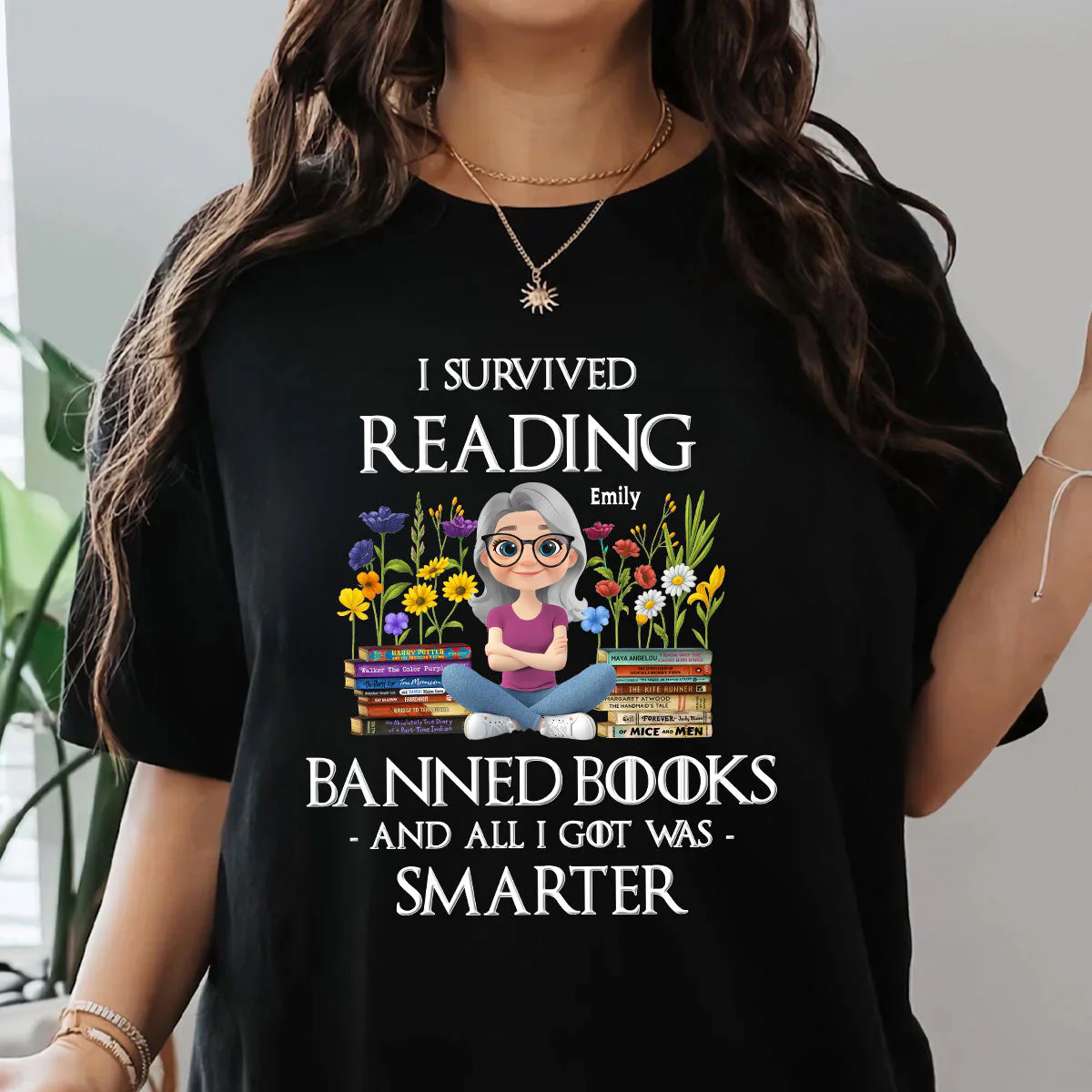 I Survived Reading Banned Books - Personalized 2D Unisex T-shirt | CLB2 - Image 3