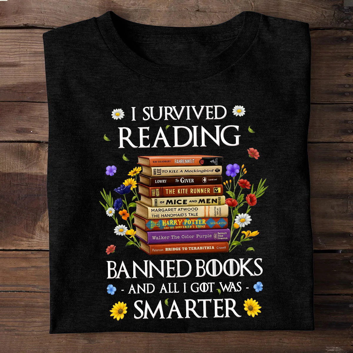 I Survived Reading Banned Books - Personalized 2D Unisex T-shirt - Image 2