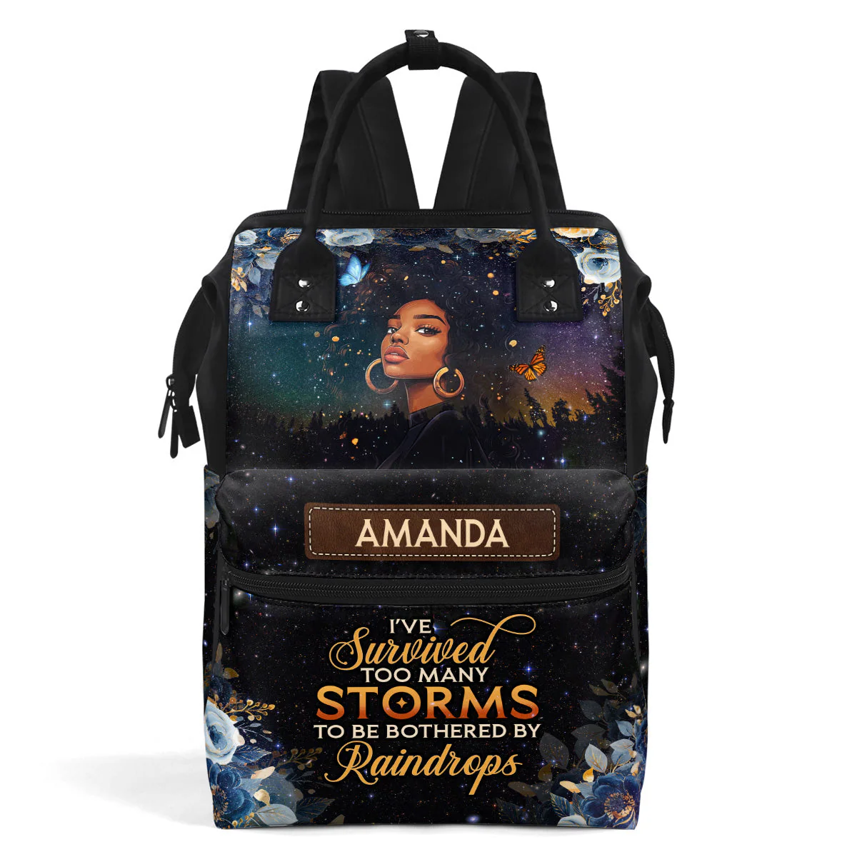 I’ve Survived Too Many Storms – Personalized Duckbilled Backpack – Inspirational Gift For Black Women | HH01