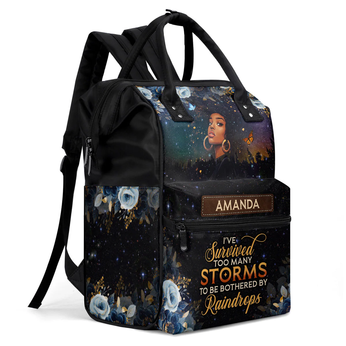 I’ve Survived Too Many Storms – Personalized Duckbilled Backpack – Inspirational Gift For Black Women | HH01 - Image 5