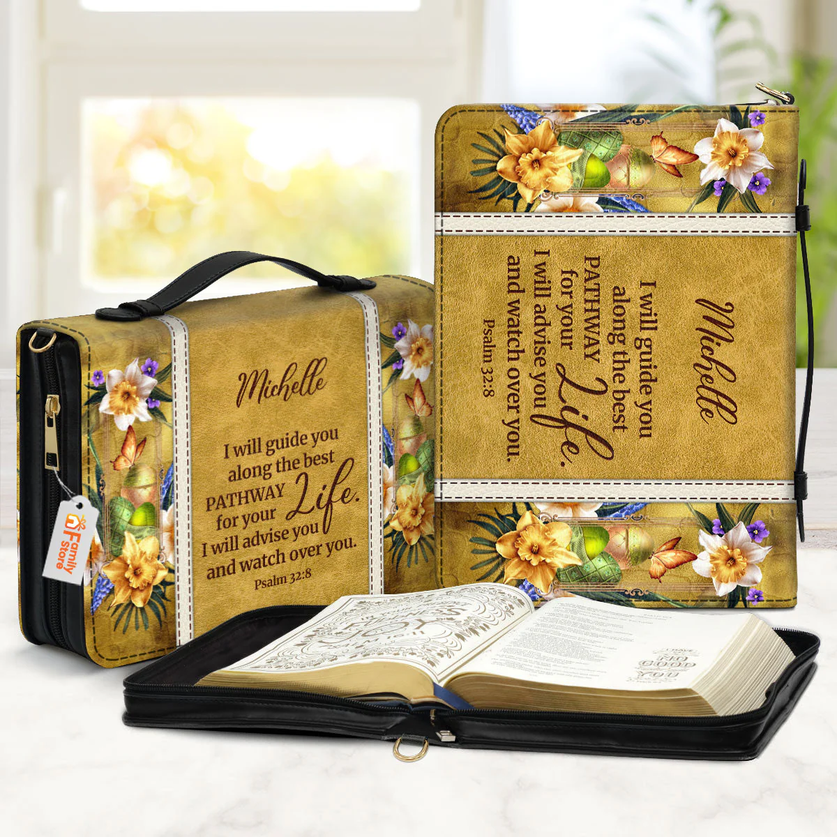 I Will Advise You And Watch Over You - Beautiful Personalized Bible Covers - AT4080827 - Image 2