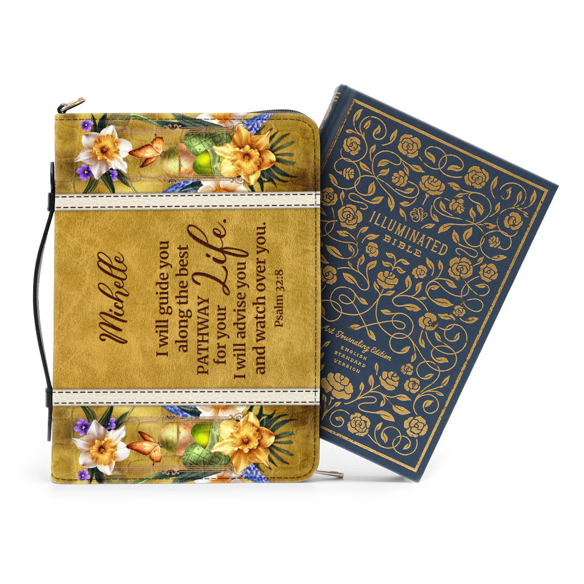 I Will Advise You And Watch Over You - Beautiful Personalized Bible Covers - AT4080827 - Image 3