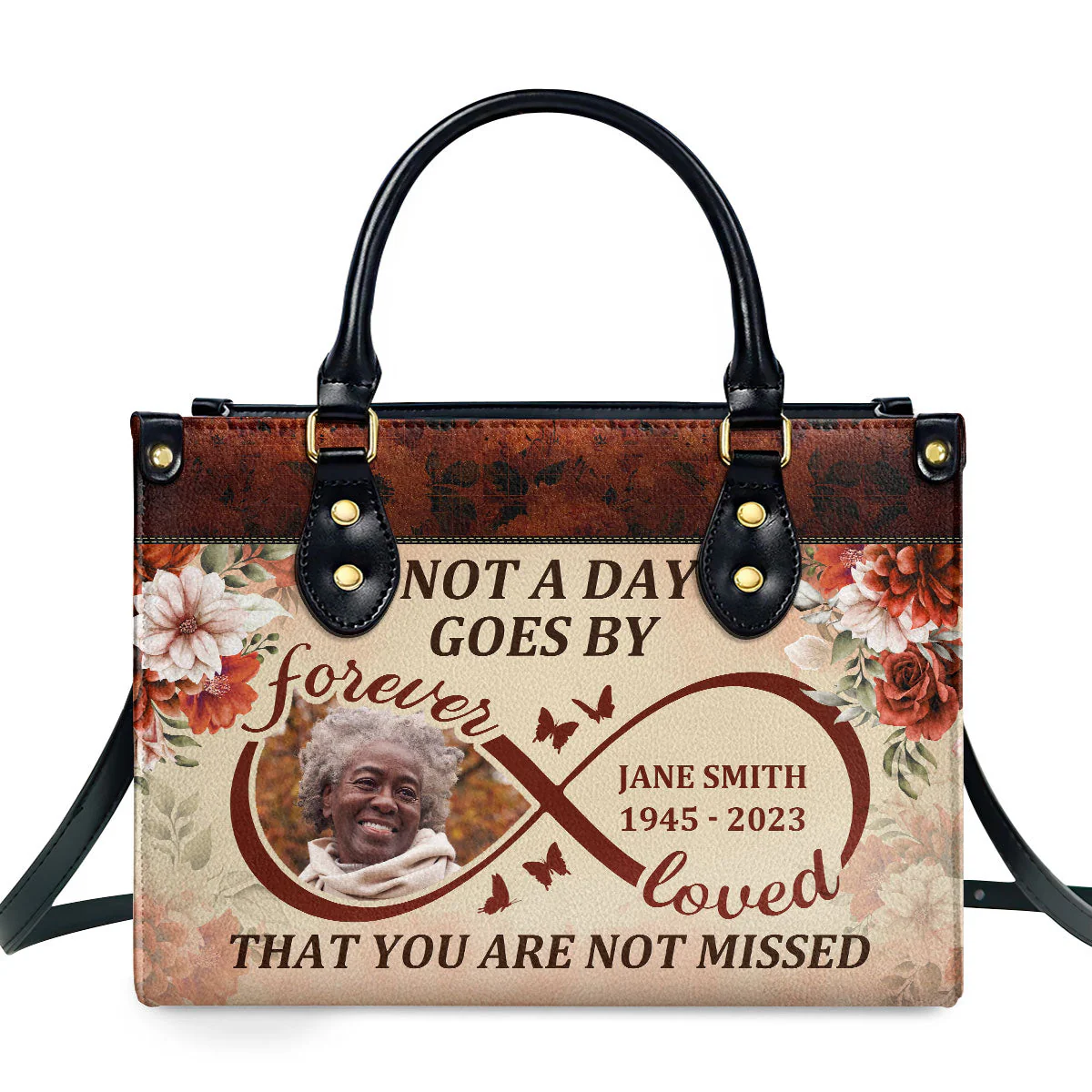 I Will Carry You With Me Until I See You Again - Personalized Leather Handbag - Gift Remember for Family HD95