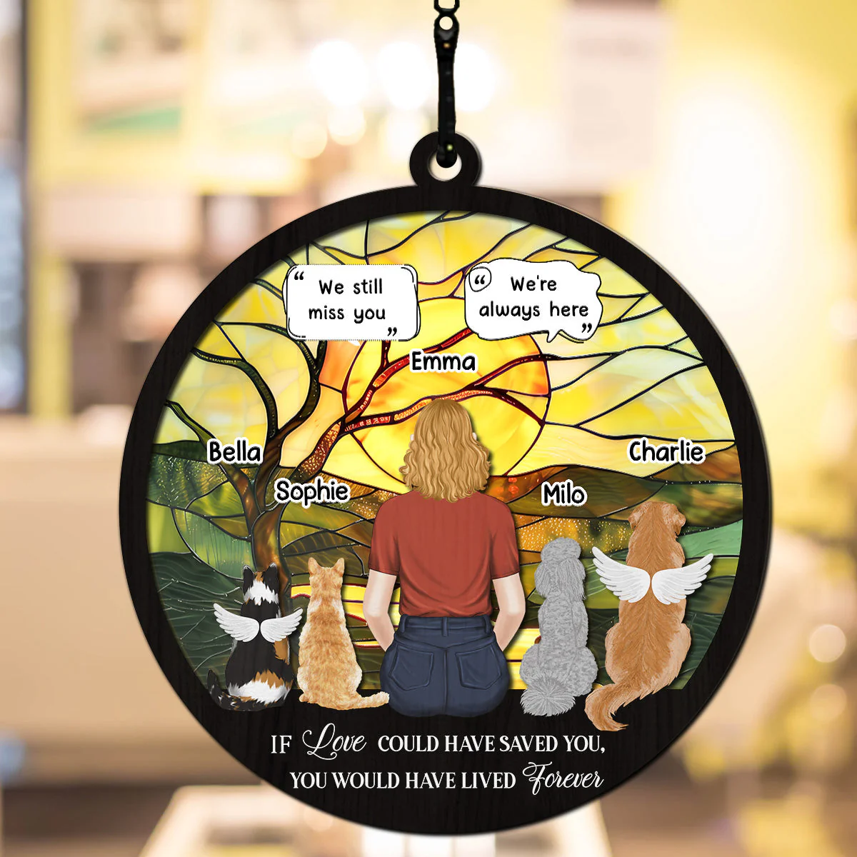 I Will Miss You Forever - Personalized Suncatcher - Gift for Pet Owners, Pet Lovers, Memorial Pet | CLP06 GR24 HH01 - Image 4