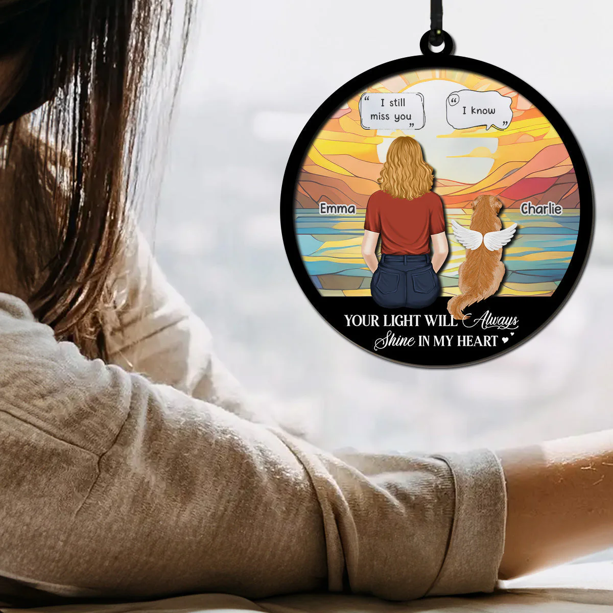 I Will Miss You Forever - Personalized Suncatcher - Gift for Pet Owners, Pet Lovers, Memorial Pet | CLP06 GR24 HH01 - Image 5