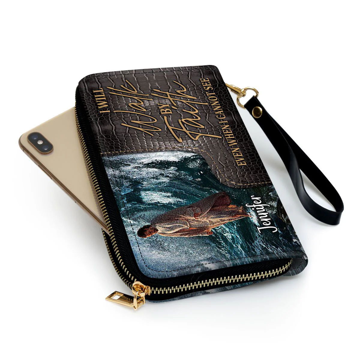 I Will Walk By Faith Even I Cannot See - Thoughtful Gift For Christians - Personalized Leather Long Wallets - AT4080829 - Image 5