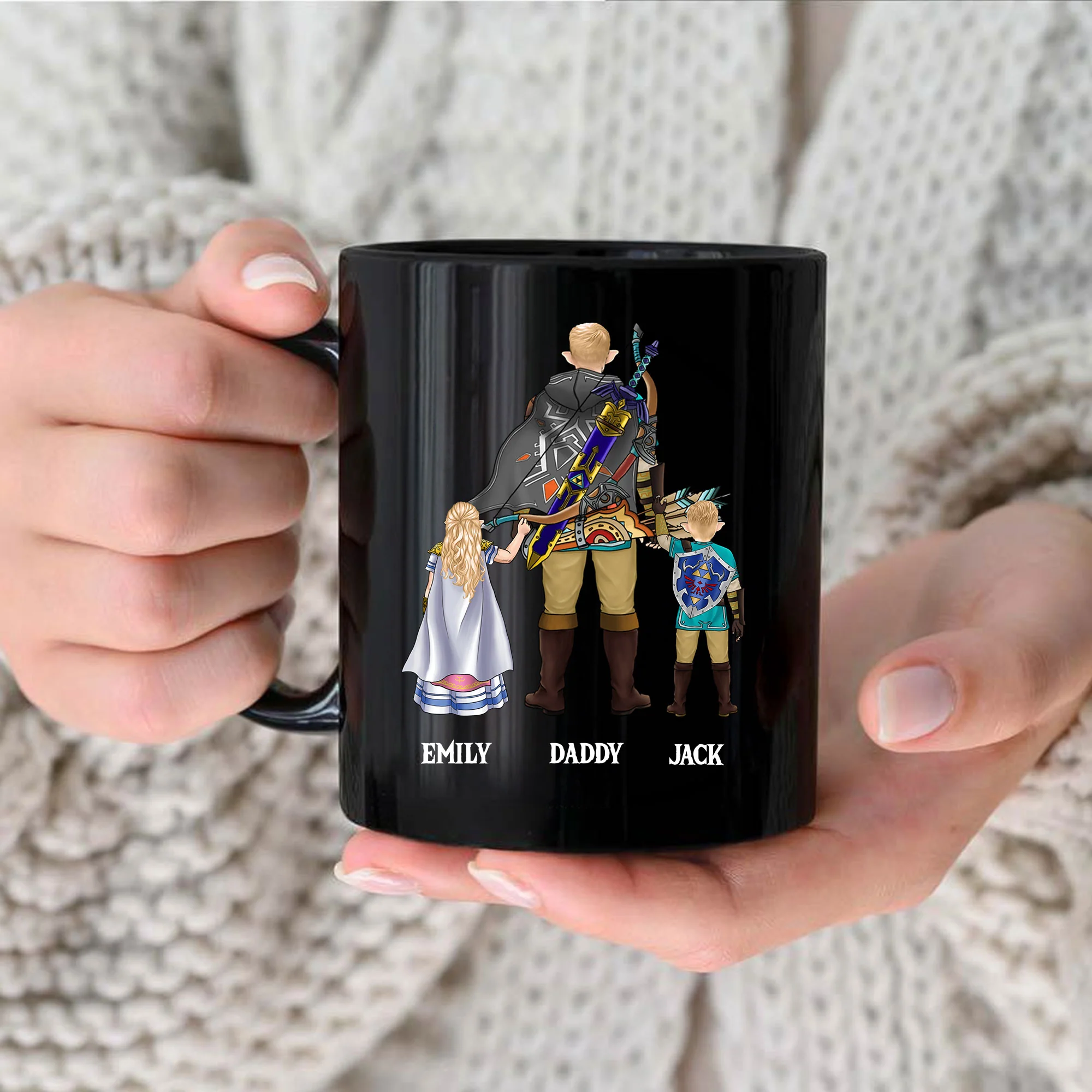 Zelda I Would Make A Dad Joke - Gift For Dad - Personalized Black Mug - CL07 NA94 - Image 3