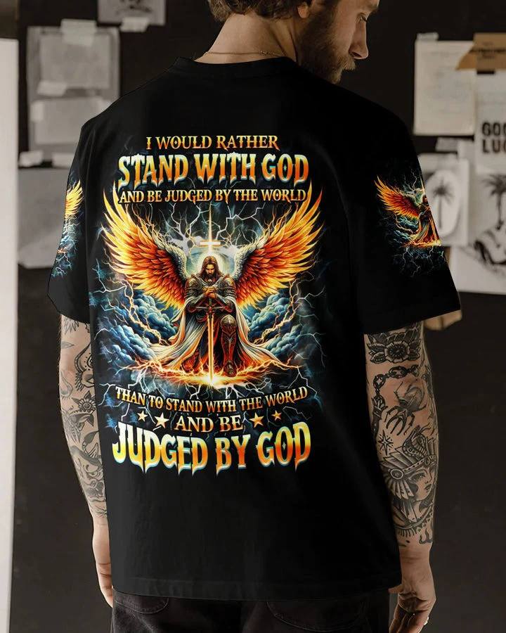 I Would Rather Stand With God - Men's All Over Print Shirt - AT4080523 - Image 3