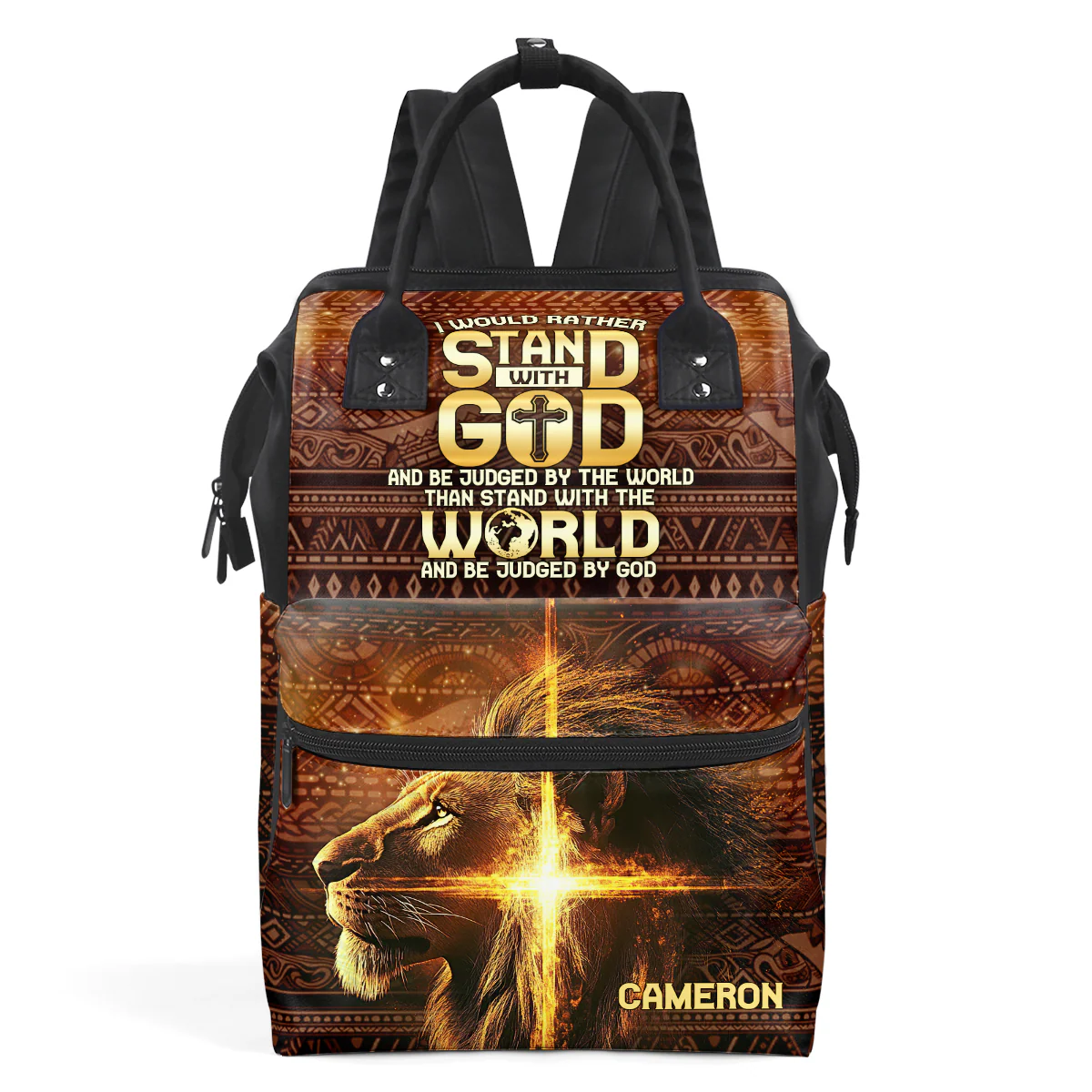 I Would Rather Stand With God - Personalized Duckbilled Backpack - Christian Gift for Him | HH01
