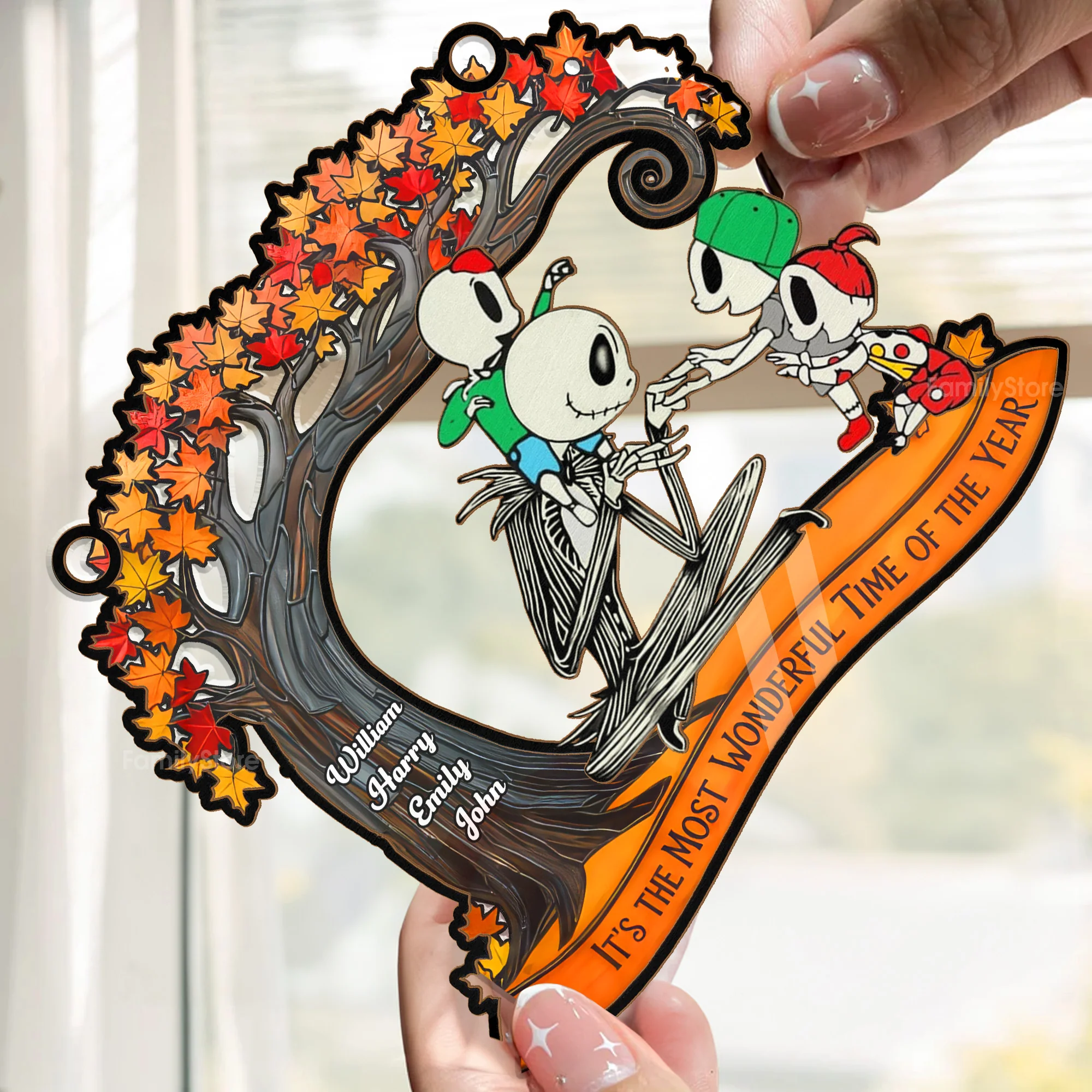 The Most Wonderful Time Of The Year - Personalized Window Hanging Suncatcher | CL14 NL122 - Image 2