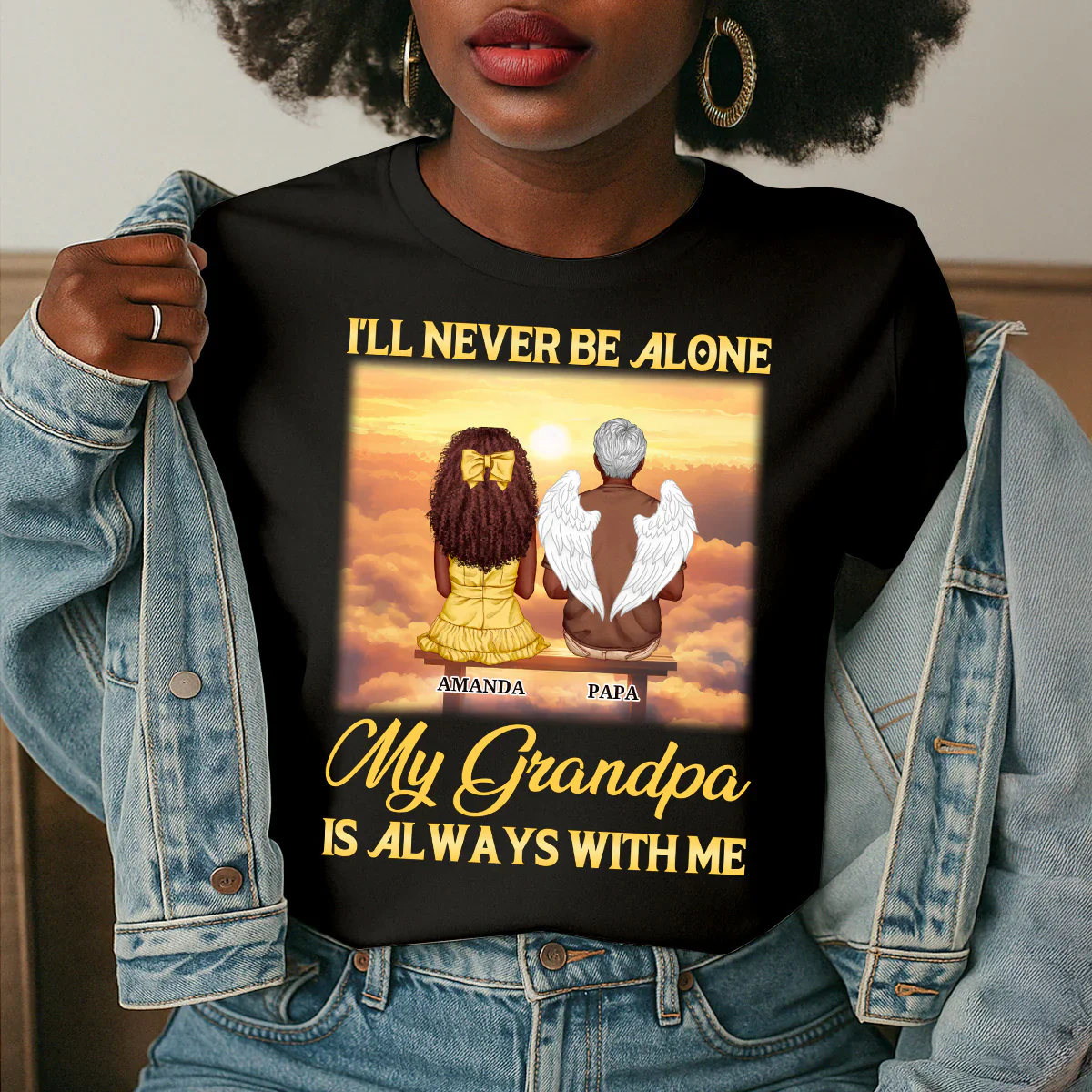 I'll Never Be Alone - Personalized Memorial T-Shirt - 2D Unisex Tee Shirt | GR24 HD95 | PT5052801 - Image 2