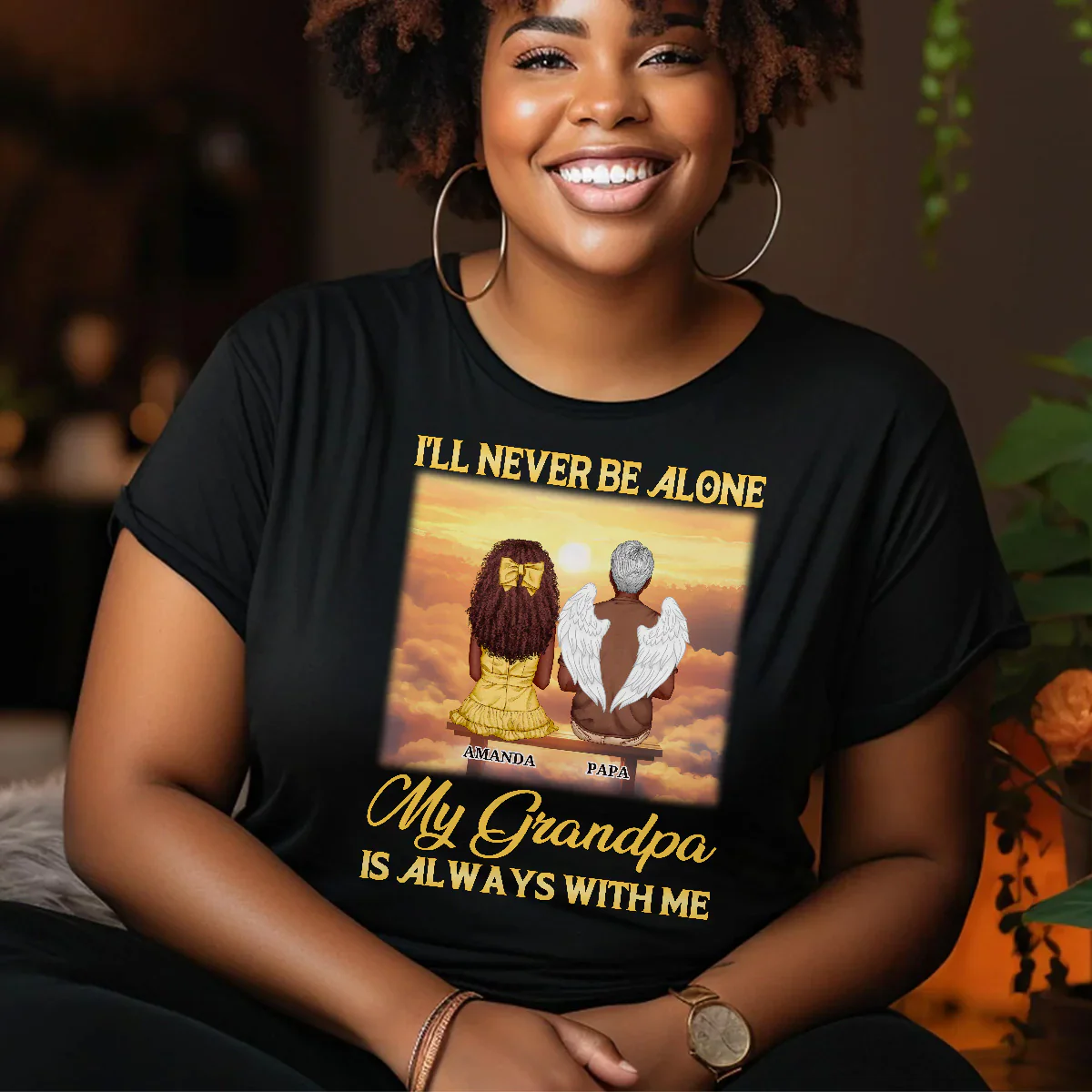 I'll Never Be Alone - Personalized Memorial T-Shirt - 2D Unisex Tee Shirt | GR24 HD95 | PT5052801 - Image 3