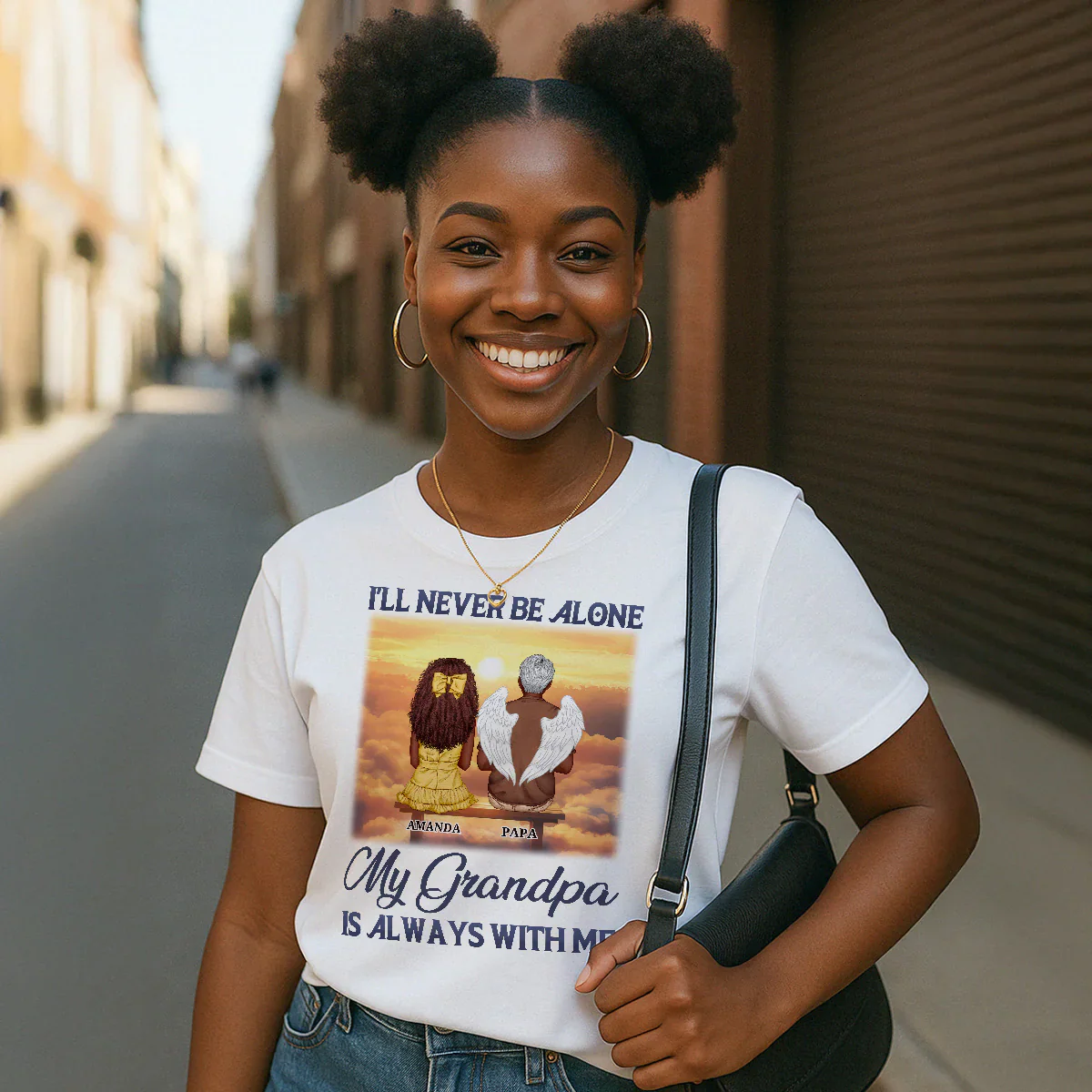 I'll Never Be Alone - Personalized Memorial T-Shirt - 2D Unisex Tee Shirt | GR24 HD95 | PT5052801 - Image 5