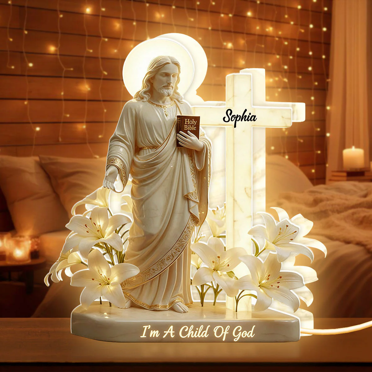 I'm A Child Of God - Personalized Light Box - Christian Gift For Him - Image 6