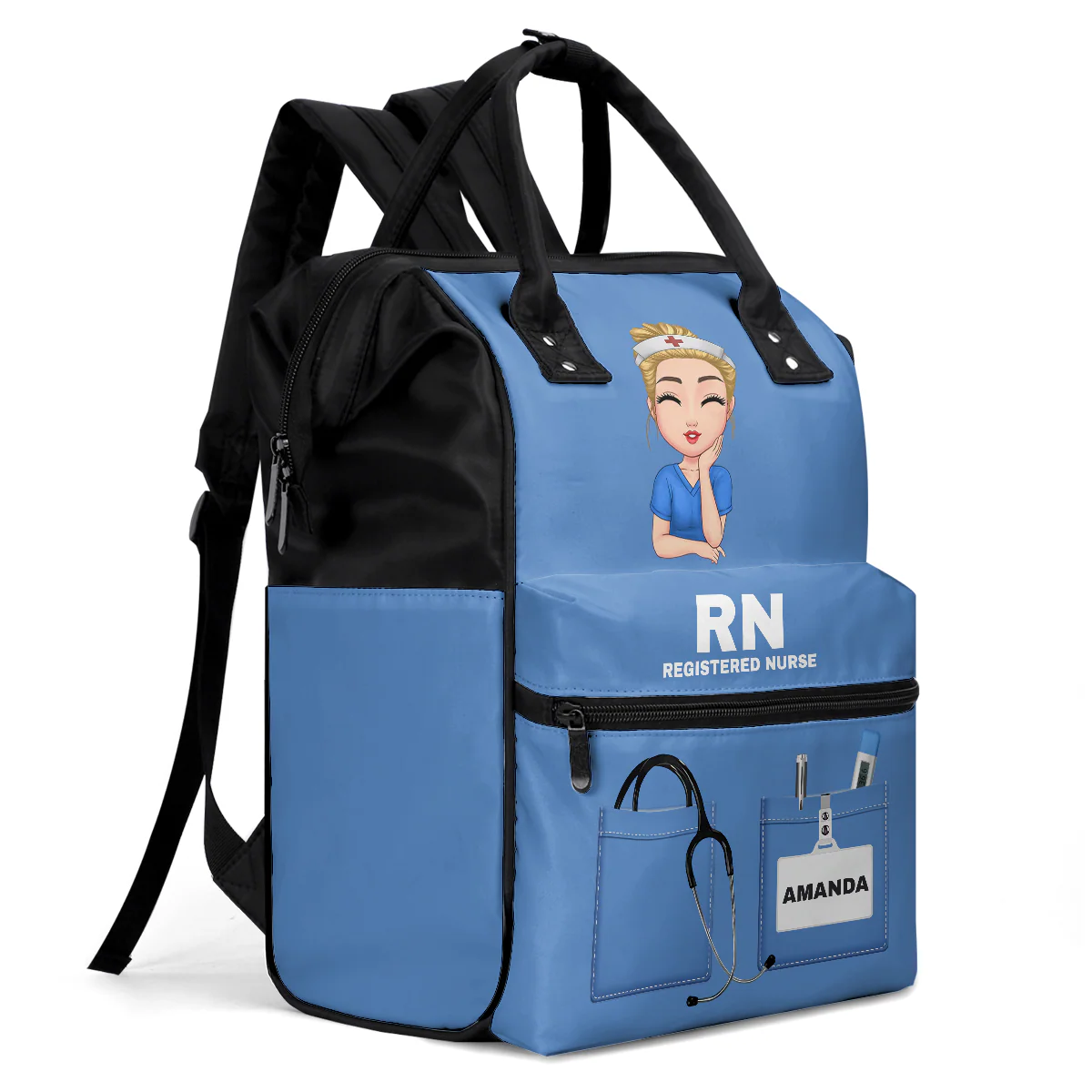 I'm A Nurse - Personalized Duckbilled Backpack - Gift For Nurse - Image 4