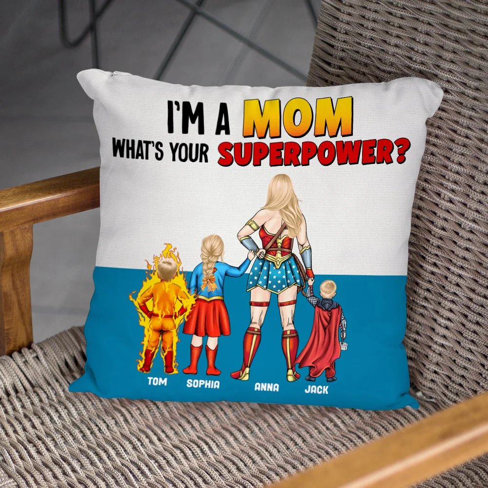 I'm A Super Hero Mom - Personalized Pillow- Gift For Mom, Mother's Day - CL02 NA94 - Image 2