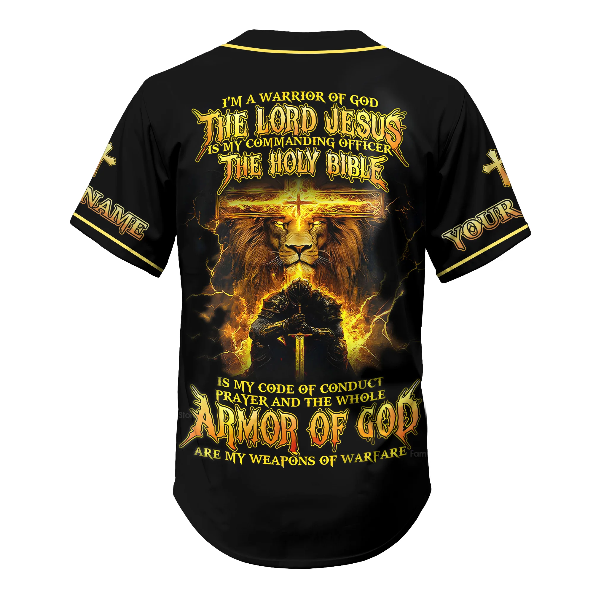 I'm A Warrior Of God Custom Name Baseball Jersey - Christant Gift For Him - Image 7