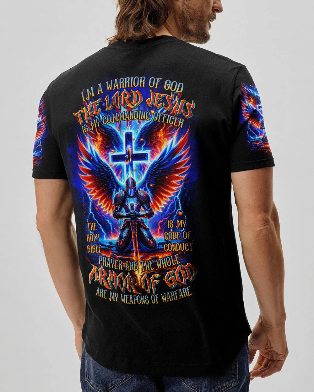 I'm A Warrior Of God Men's All Over Print Shirt - 0409243 - Image 11
