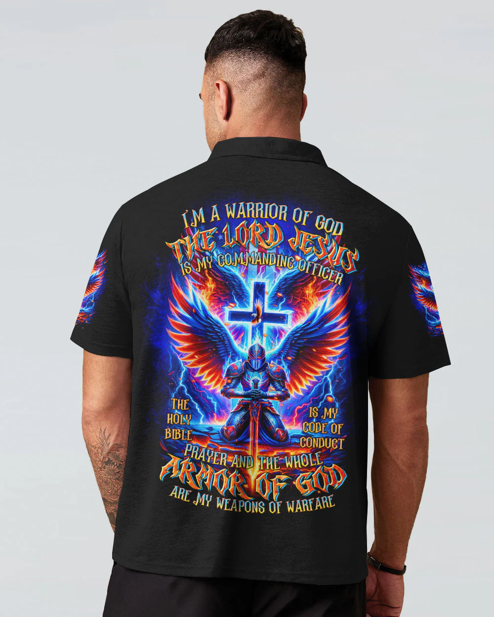 I'm A Warrior Of God Men's All Over Print Shirt - 0409243 - Image 9