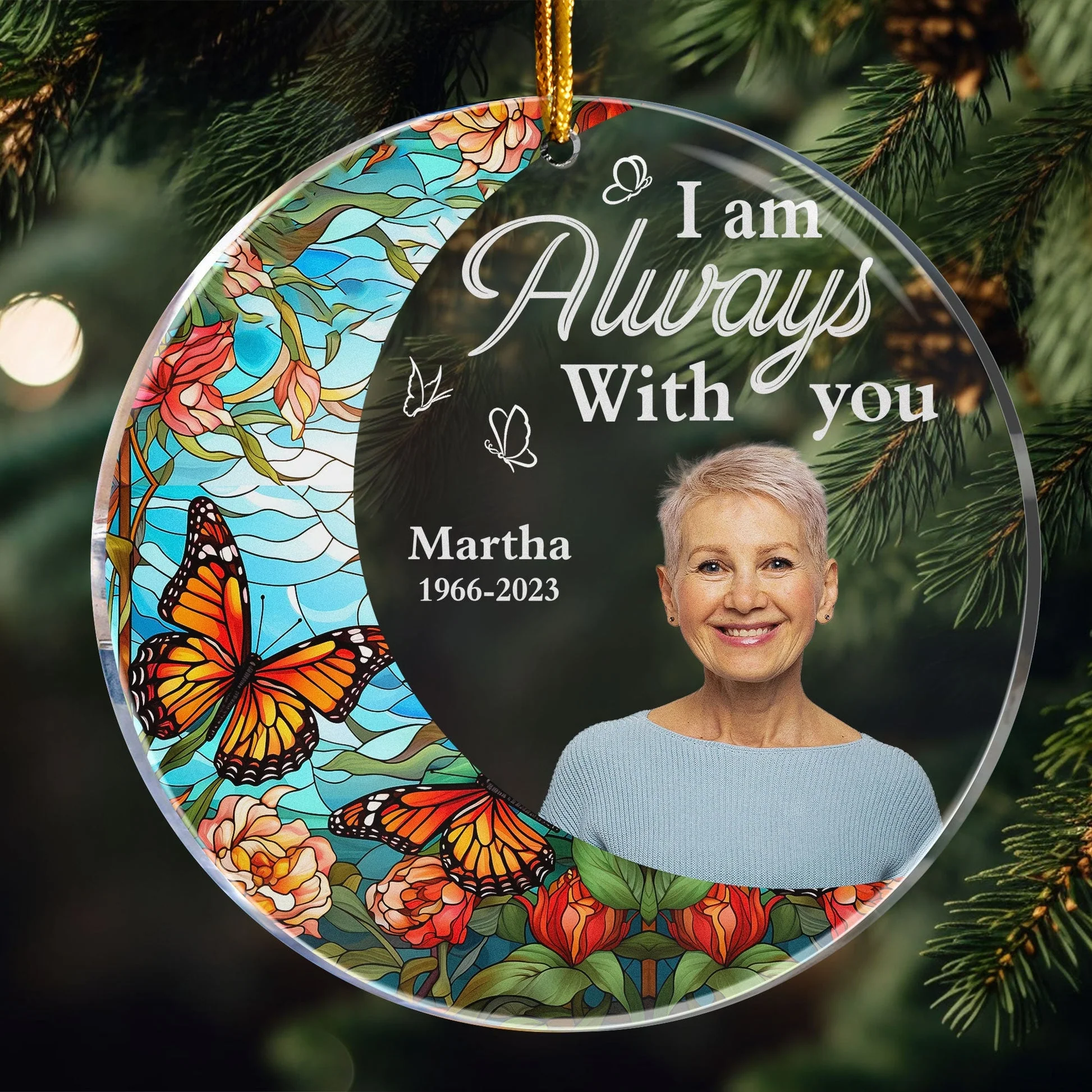 I'm Always With You For Loss Of Loved Ones - Personalized Acrylic Photo Ornament PT CU4092629 - Image 4