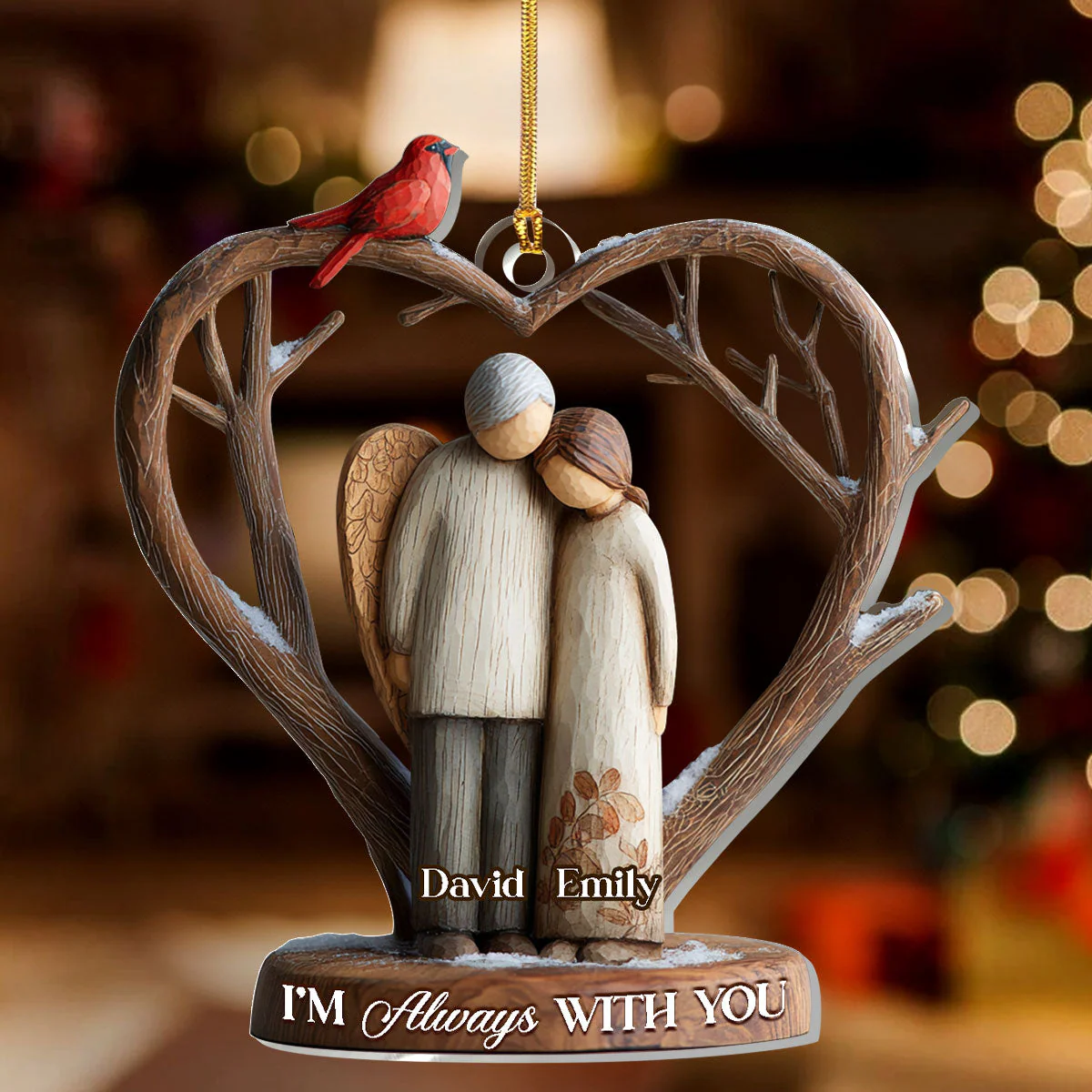 I'm Always With You | Personalized 1-Layer Acrylic Ornament - Image 2