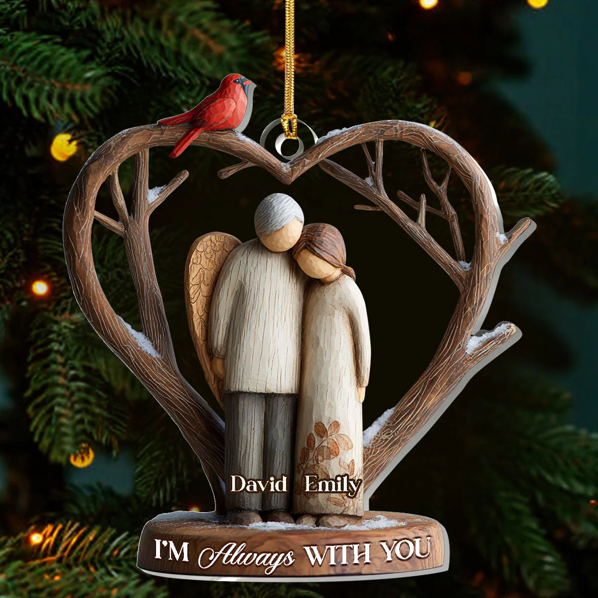 I'm Always With You | Personalized 1-Layer Acrylic Ornament - Image 3