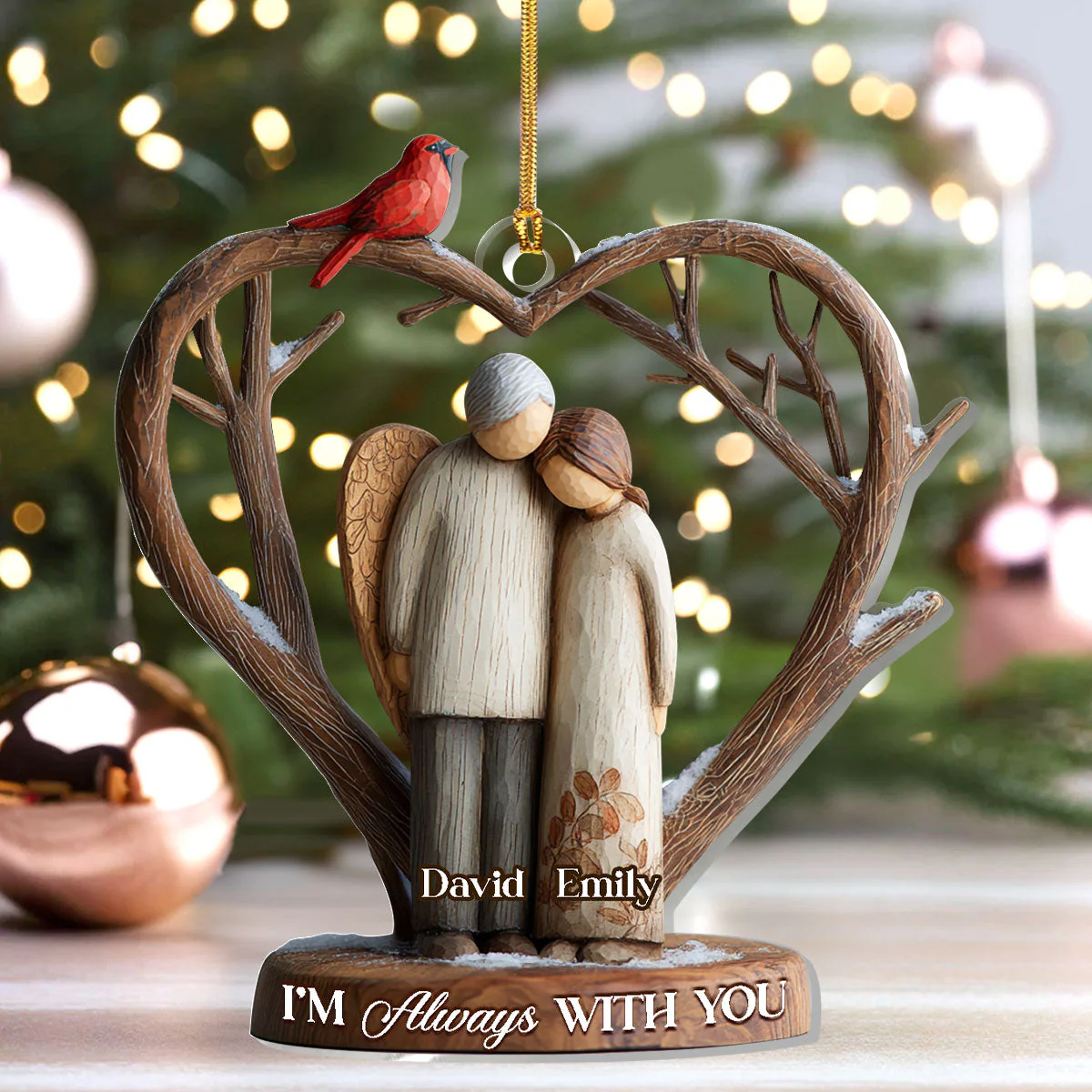 I'm Always With You | Personalized 1-Layer Acrylic Ornament - Image 4