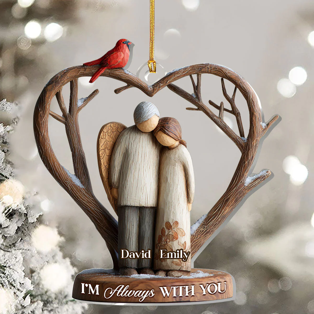 I'm Always With You | Personalized 1-Layer Acrylic Ornament - Image 5