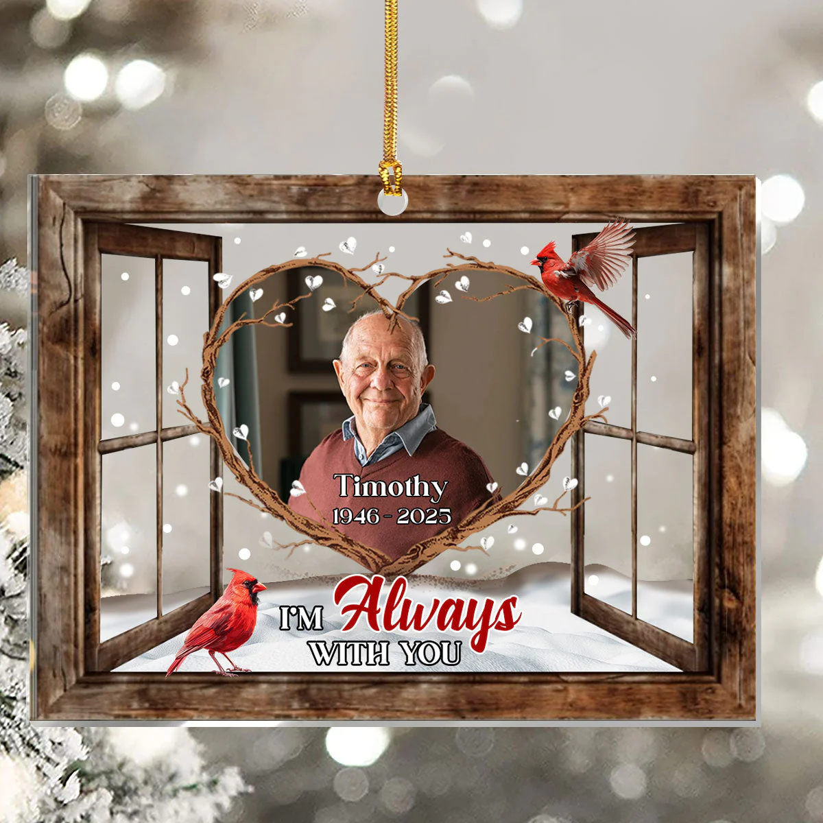 I'm Always With You - Personalized 1-Layer Acrylic Ornament HL128 - Image 5