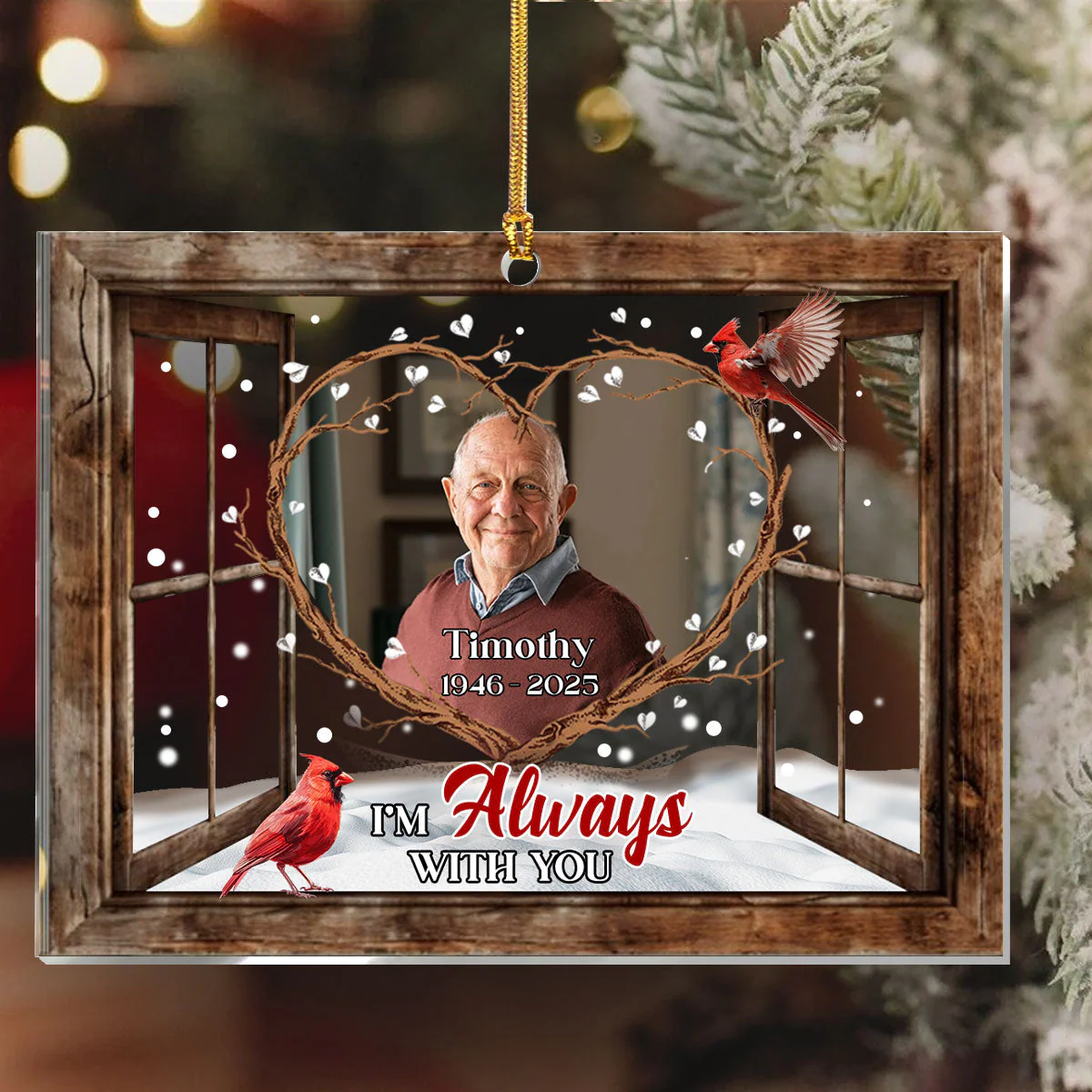 I'm Always With You - Personalized 1-Layer Acrylic Ornament HL128 - Image 6