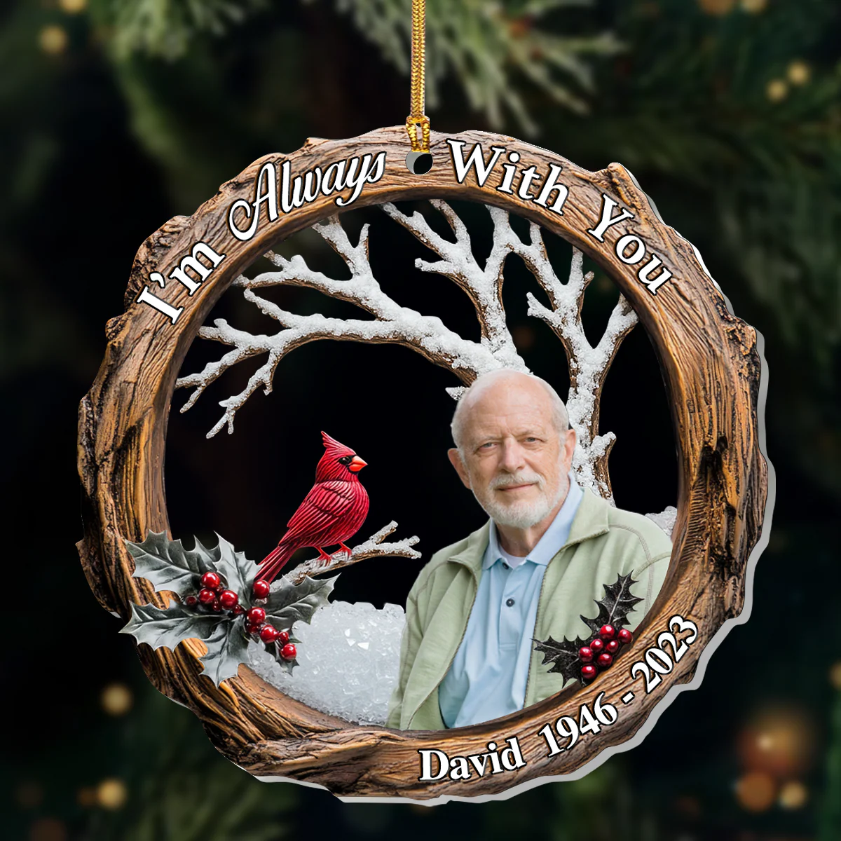 I'm Always With You - Personalized Acrylic Ornament TD118 - Image 2