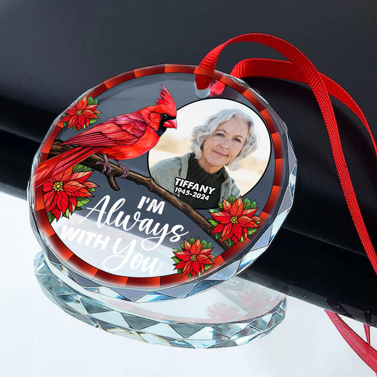 I'm Always With You - Personalized Glass Ornament TD118 - Image 2