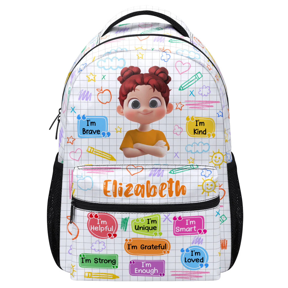 I'm Helpful I'm Unique - Personalized Canvas Backpack | GR29.Ver 3 TD118