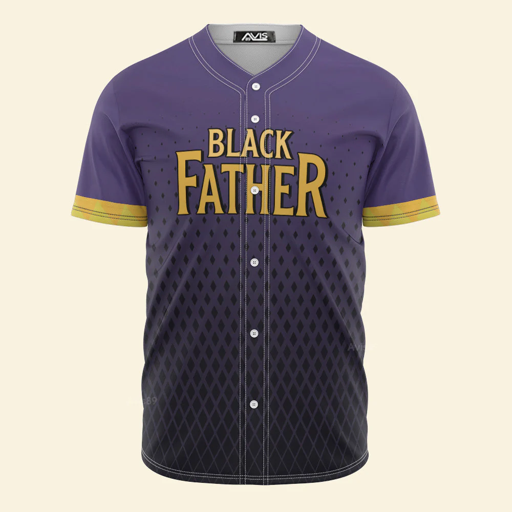 I'm Proud To Be A Dad - African American Baseball Jersey - Gift for Black Dad, Grandpa, Husband - Image 4
