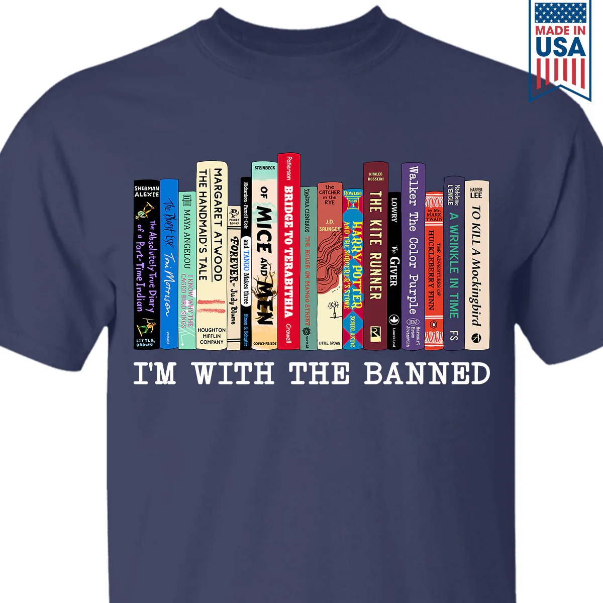 I'm With The Banned Book Lovers Gift T-Shirt - Image 2