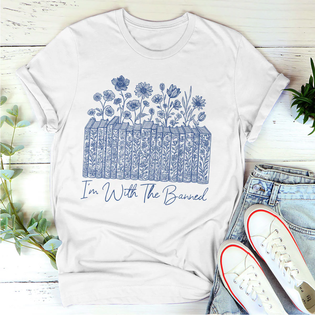 I'm With The Banned - Personalized 2D Unisex T-shirt