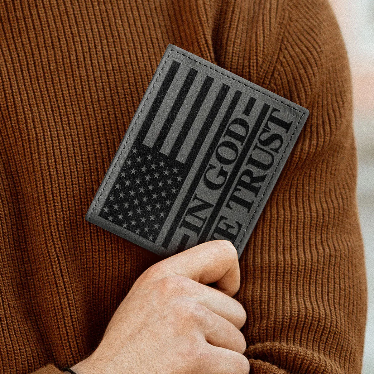 In God We Trust - Personalized Folded Wallet For Men - Image 4