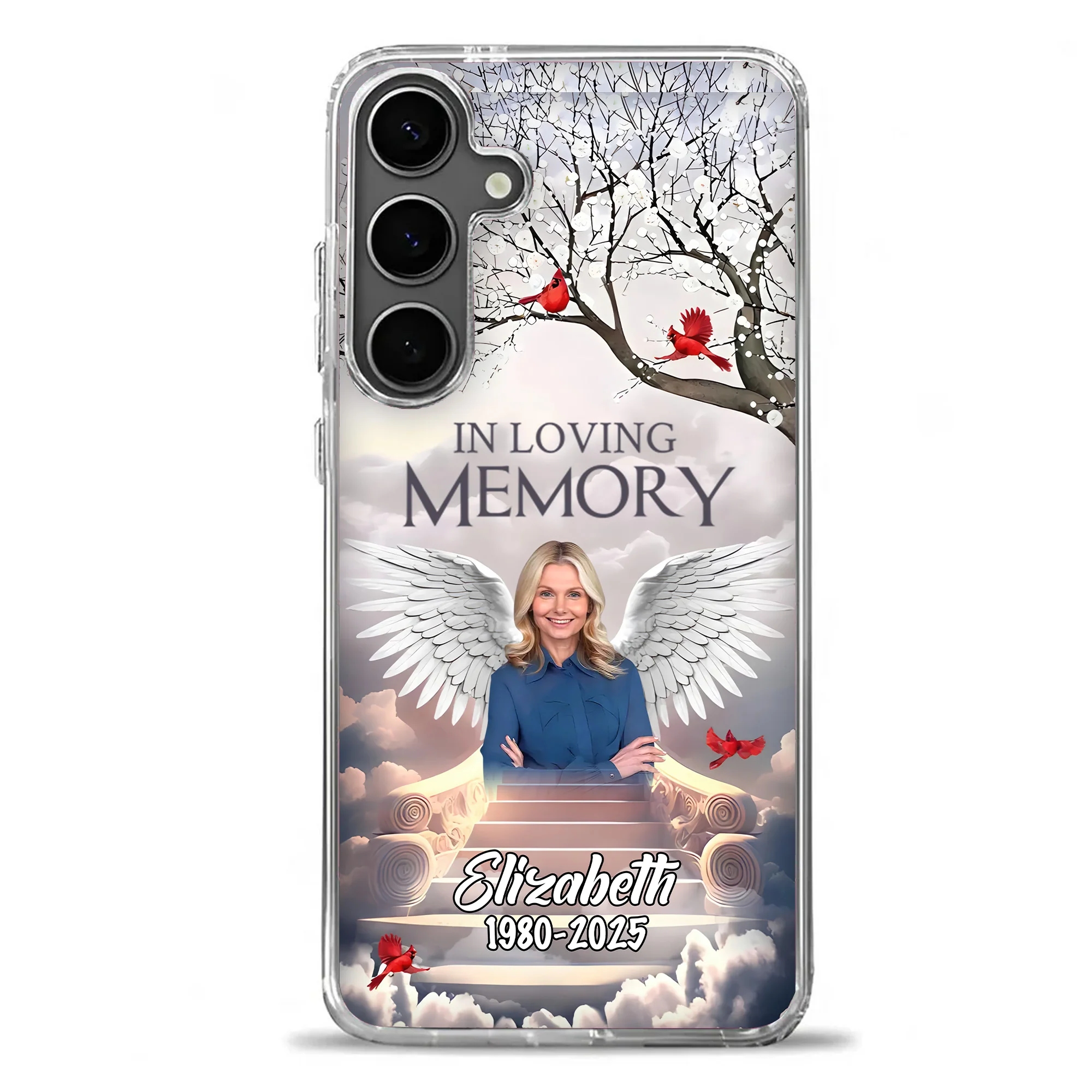 In Loving Memory - Personalized Phone Case - Memorial Gift TD118 - Image 2