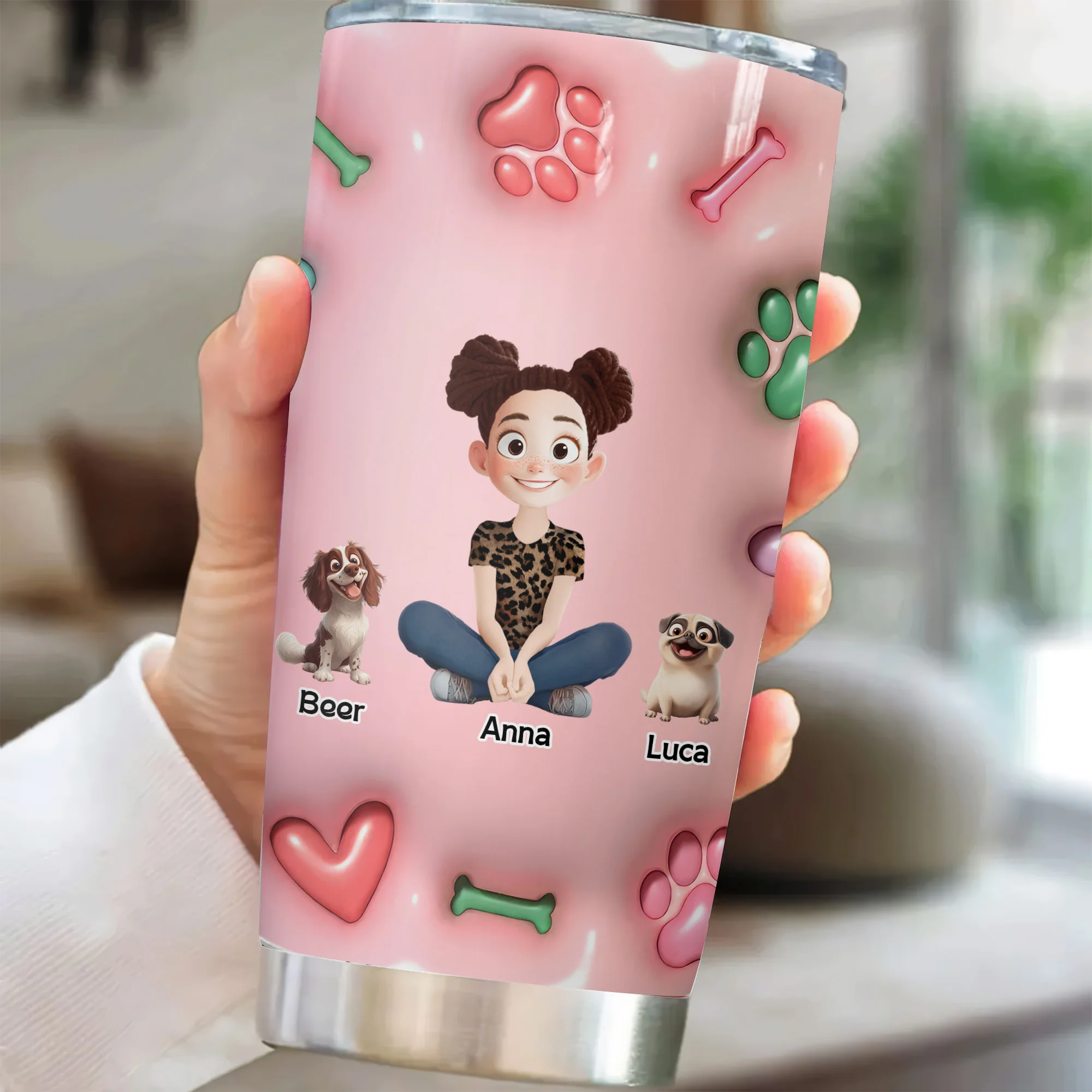 In My Dog Mom Era 3D Inflated Effect Cartoon Dog - Personalized Tumbler Cup - Gift for Pet Owners, Pet Lovers, Dog Mom | CLP15 NH96 - Image 3