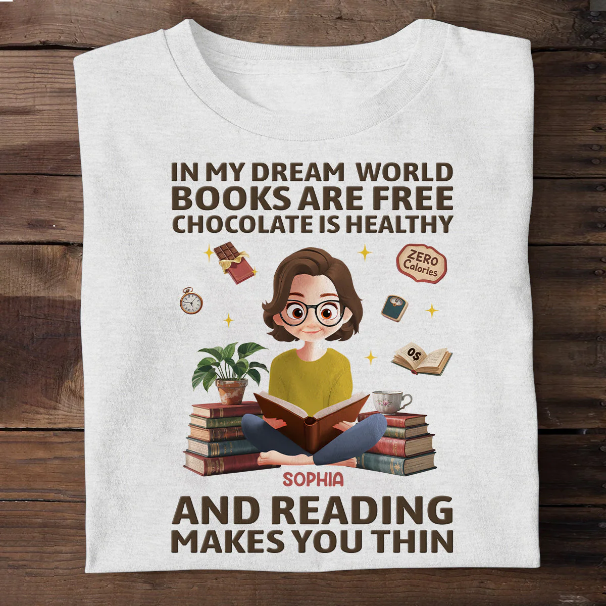 In My Dream World - Personalized Shirt - Gift For Book Lover CLB2 - Image 2