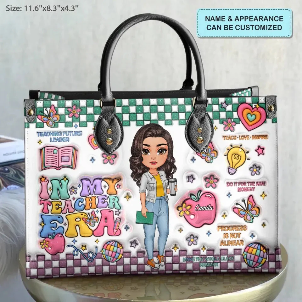 In My Teacher Era - Personalized Leather Handbag - Gift For Teacher | CLTC01 HN02 - Image 2