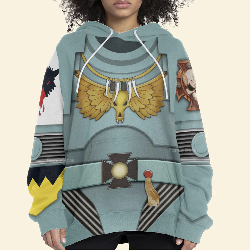 Indomitus Pattern Terminator Armor Space Wolves - Costume Cosplay Hoodie Sweatshirt Sweatpants CSWRH045 - Image 6