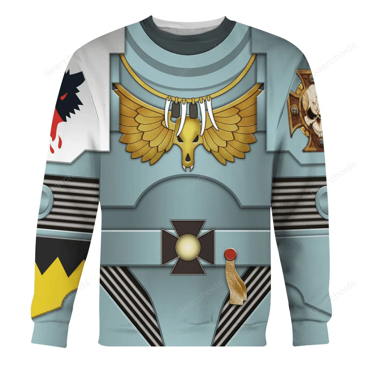 Indomitus Pattern Terminator Armor Space Wolves - Costume Cosplay Hoodie Sweatshirt Sweatpants CSWRH045 - Image 7